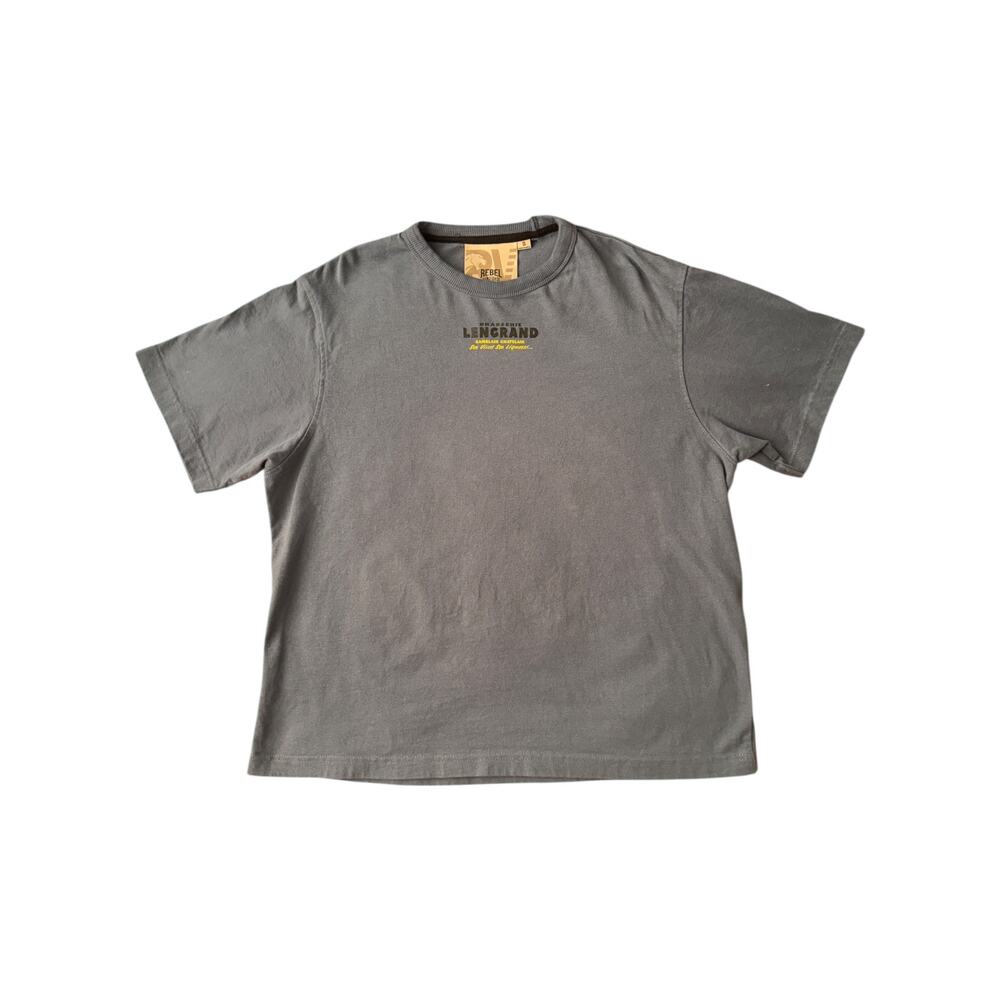 Rebel Vengeance Gray Shirt – Minimalist Graphic Small